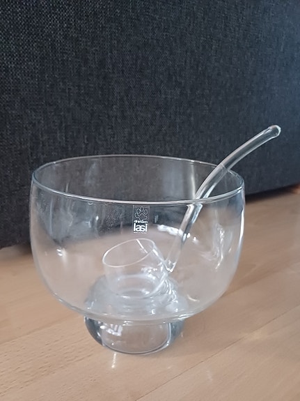 Riihimäen lasi Nostalgia boolimalja ja kauha