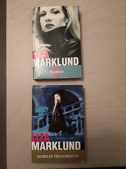 Liza Marklund 2 kpl Paratiisi ja Nobelin Testamentti kirjat suomeksi