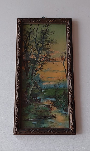 Vanha vintage-taulu