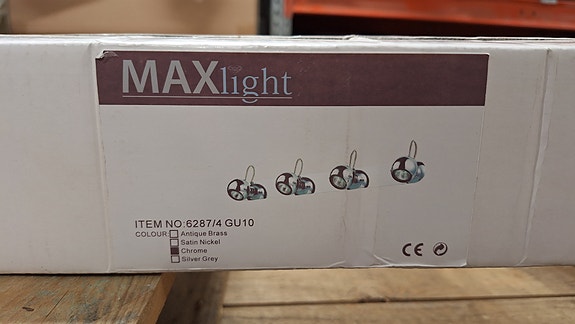 Maxlight Malaga 4 pitkä design seinä valaisin tai plafondi kohdevalaisin