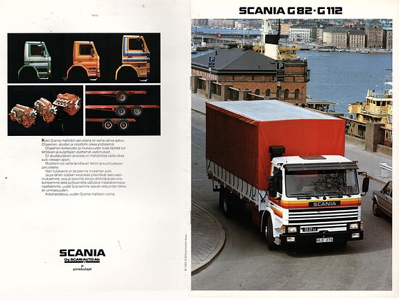 Scania G sarja 1982 kuorma auto esite