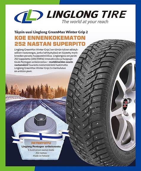 Uudet Linglong 215/40R17 nastarenkaat rahteineen