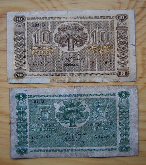 Suomen Panki 5,10 Markkaa 1939 Talvisota