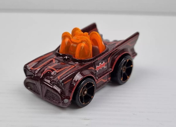 Rare Hot Wheels Classic TV Series Batmobile Tooned Red Car HW Batman HKG97 2023