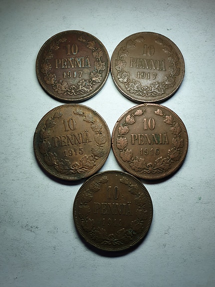 10 penniä 1914-1917