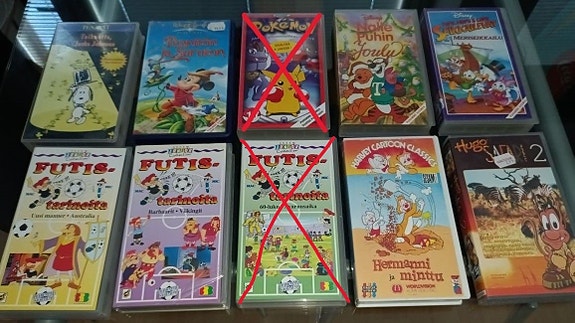 Lasten VHS elokuvia
