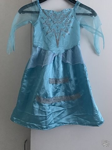 Sininen tyttöjen juhlamekko 4-6v  noin 110cm 10€