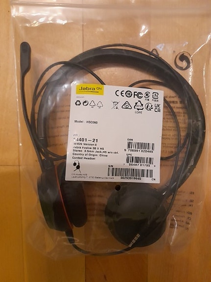 Jabra Evolve 30 II Kuulokkeet Langallinen Toimisto/puhelukeskus Musta. Uudet.