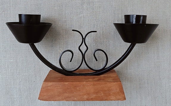 Teak kynttilänjalka