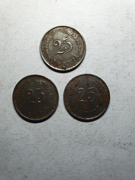25 Penniä, rauta