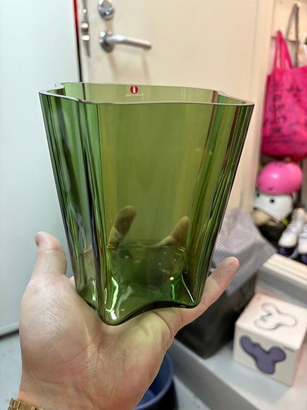 Aalto maljakko 150mm Aalto Kukka-sarjan yli osa vihreä