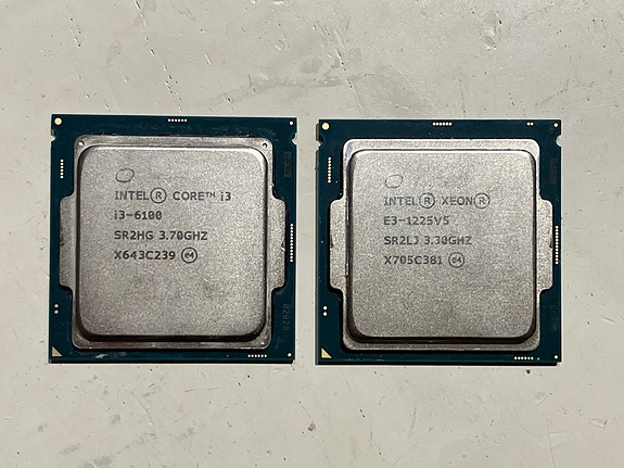 Intel LGA1151 pros. Core i3-6100