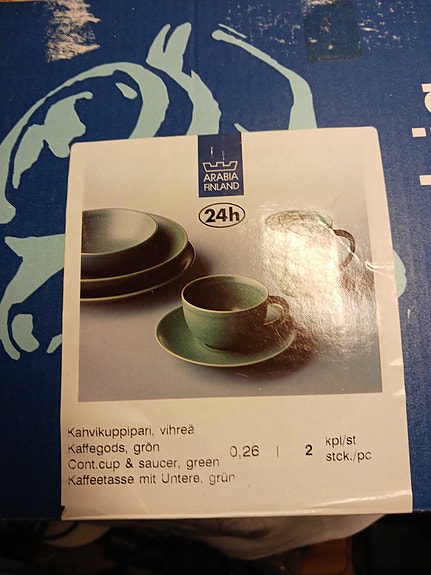 ARABIA 24h vihreä, Design Orvola 6 osaa,