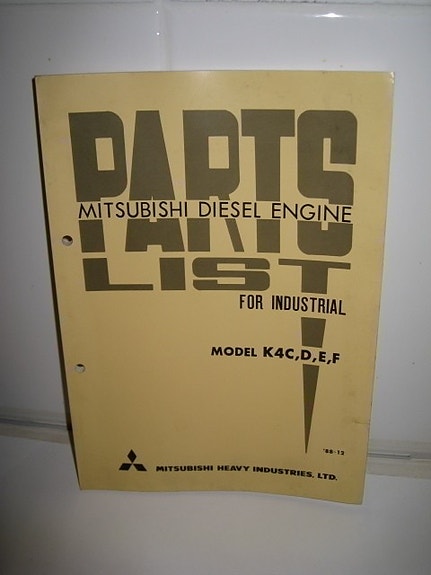 Mitsubishi diesel engine: Parts list for InDustrial
