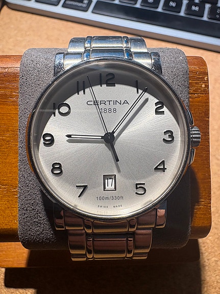 Certina DS Caimano Gent Hopea/Teräs Ø38 mm rannekello