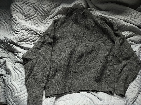 Harmaa turtleneck villapaita, H&M