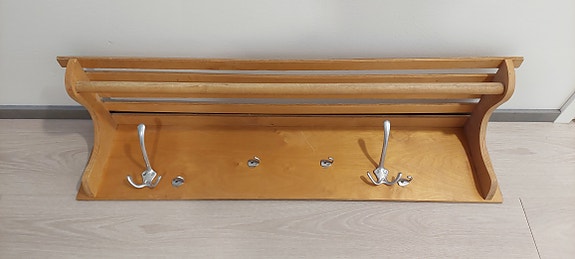 Vintage hattuhylly/ naulakko