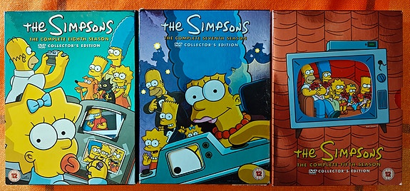 The Simpsons seasons: 5,7,8 DVDs