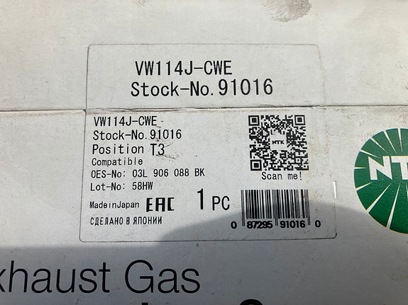 Audi A1/Skoda Fabia/SEAT Cordoba/VW Polo TDi Pakokaasun Lämpöanturi NGK 09-