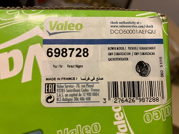 Renault Megane II Puhallinmoottori Valeo 03-09