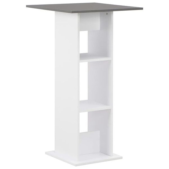vidaXL Baaripöytä valkoinen ja antrasiitti 60x60x110 cm(sku280210