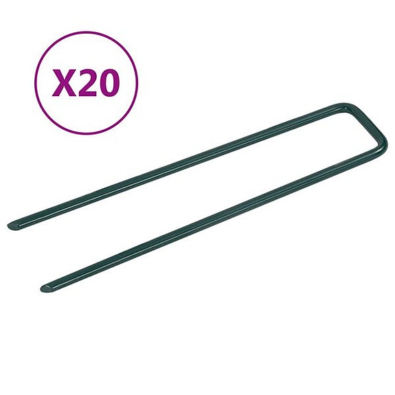 vidaXL Keinonurmen naulat 20 kpl U-muoto rauta(sku315795