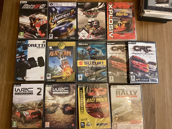 Auto- ajopelit pc, uudet, ja jokunen käytetty