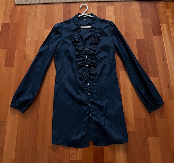 Esprit sininen mekko 55% silkki koko 36