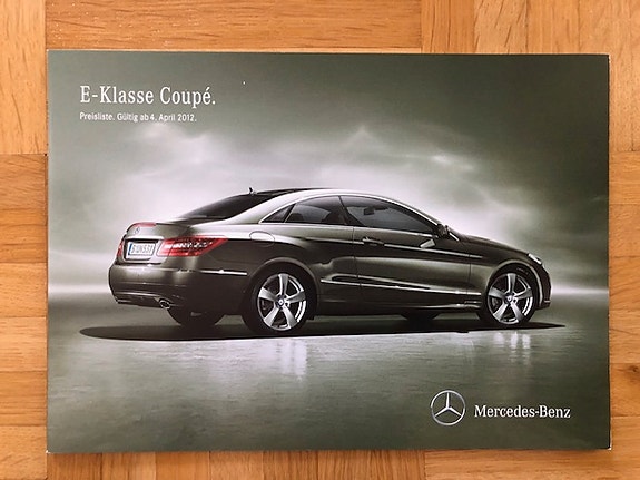 Hinnasto ja lisävarusteet Mercedes C207 E-sarja Coupe 2012 - esite