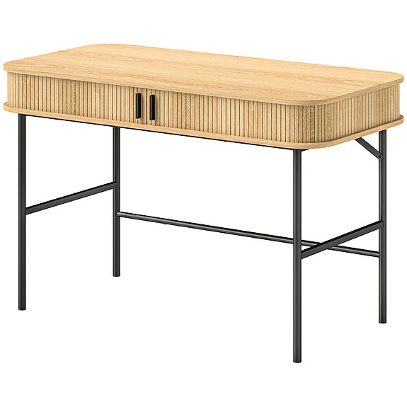 HOMCOM Työpöytä / Kirjoituspöytä, Retro, 120 x 60 x 76.5 cm, Tammi/Musta