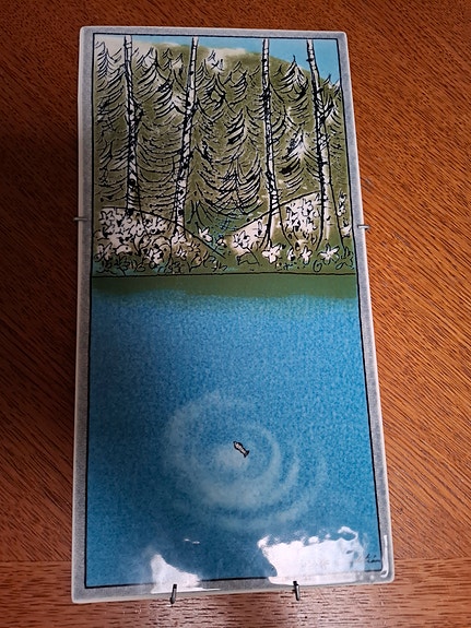 Keramiikkataulu kala Arabia Heljä
