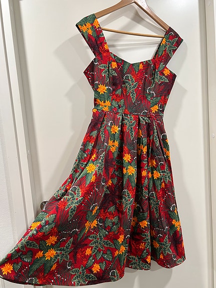 Collectif uusi Jill Jungle Floral Swing Dress mekko 36 S uk 10