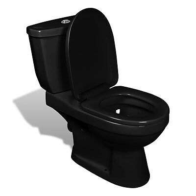 vidaXL WC-istuin Vesisäiliöllä musta(sku240550