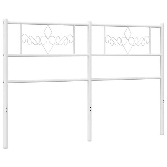 vidaXL Metallinen sängynpääty valkoinen 140 cm(sku355349