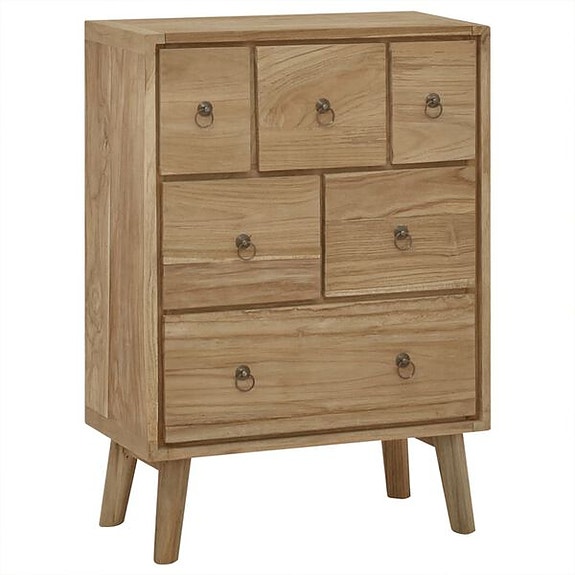 vidaXL Lipasto 56x30x80 cm täysi tiikki(sku340737