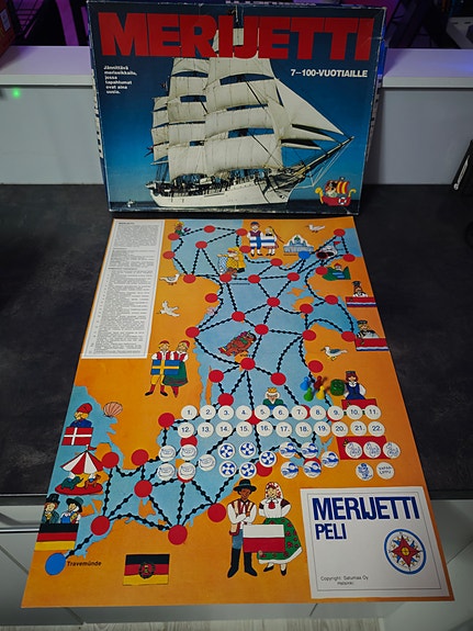 Merijetti lautapeli (Satumaa Oy Helsinki, vintage)