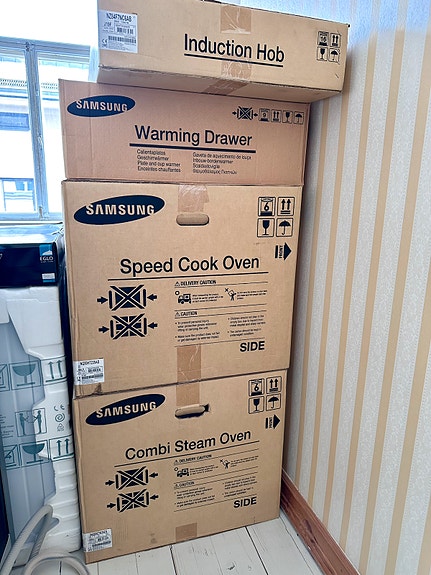 Samsung uuni höyrytoiminnolla, 80 cm induktiotaso, iso mikro, lämpölaatikko