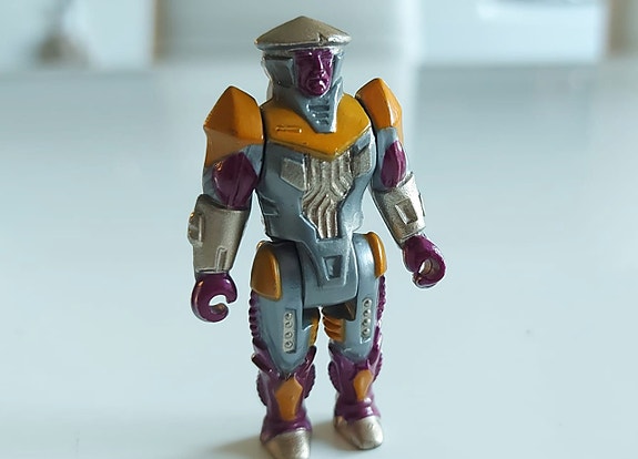 Vintage 1989 Mattel Computer Warriors Gridd Hyper 2" Action Figure Hover Jet