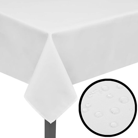 5 Pöytäliinaa Valkoinen 250 x 130 cm(sku130805