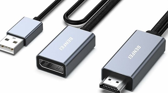 BENFEI HDMI – DisplayPort Adapteri, 2K 144Hz, 1080P 165Hz, PS5, XBOX, PC