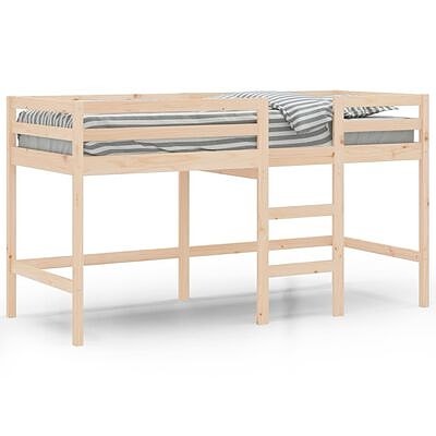 vidaXL Lasten parvisänky tikkailla 80x200 cm täysi mänty(sku835886