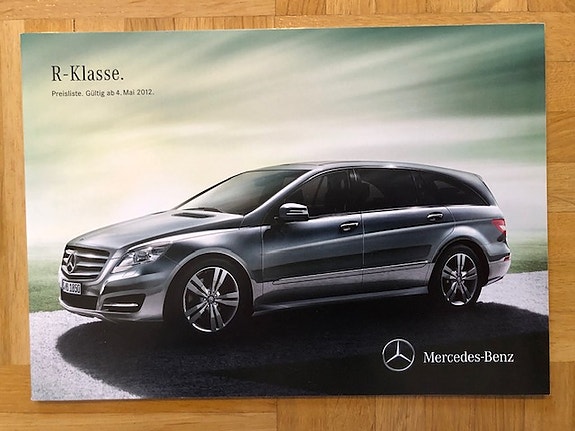 Hinnasto ja lisävarusteet Mercedes W251 R-sarja 2012 - esite