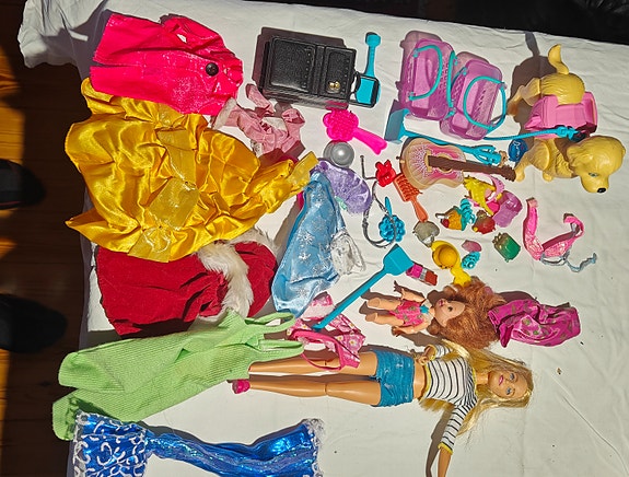 Barbie nukkeja tarvikkeineen