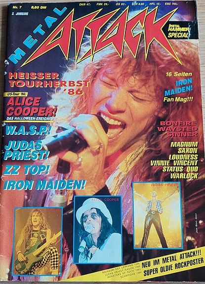 METAL ATTACK No 7 1986 - Metal Hammer Special + Iron Maiden Fan Mag