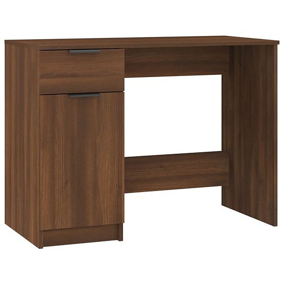 vidaXL Työpöytä ruskea tammi 100x50x75 cm tekninen puu(sku817128