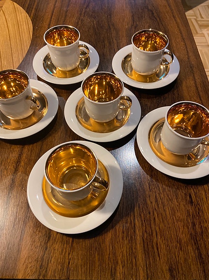 Arabia Arctica Gold mokkakuppi x 6 kpl