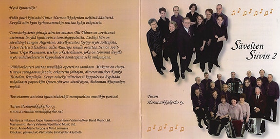 Harmonikka: Turun Harmonikkakerho - 2009 - Sävelten Siivin 2 - CD
