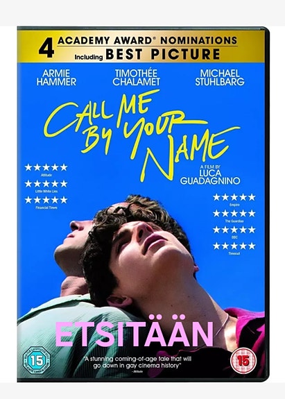 Ostetaan Call me by your name DVD tai blueray