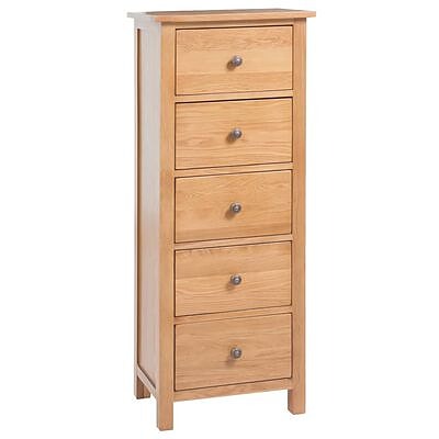 vidaXL Korkea lipasto vetolaatikoilla 45x32x110 cm täystammi(sku329924