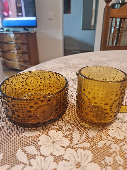 Riihimäen lasin kermakko ja sokerikko